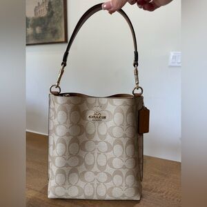 Coach Beige Signature Shoulder Bag